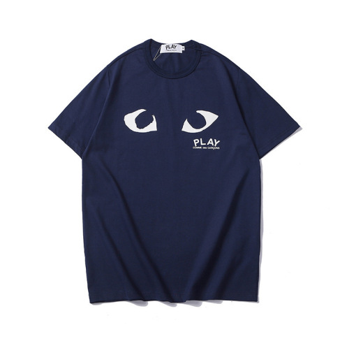 CDG Navy Blue Eyes T Shirt